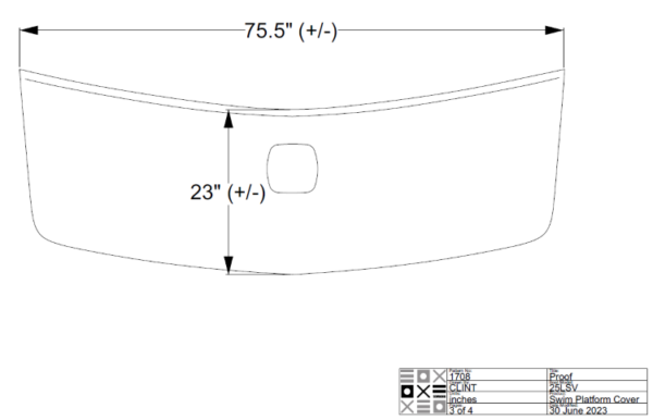 Malibu 25 LSV Swim Platform Cover - Image 2