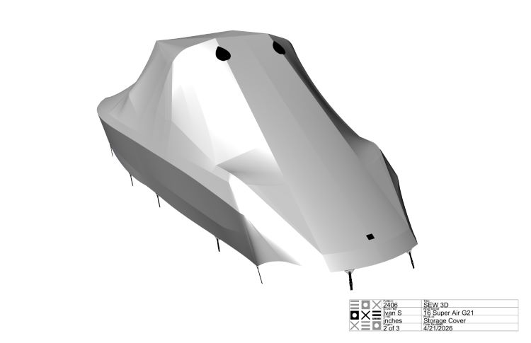 Nautique G21 with FCT G14-16 Towers and factory bimini Double Up Storage Cover - Image 4