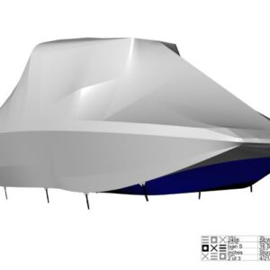 Nautique G21 with FCT G14-16 Towers and factory bimini Double Up Storage Cover