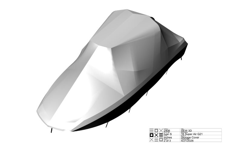 Nautique G21 with FCT G14-16 Towers and factory bimini Double Up Storage Cover - Image 3