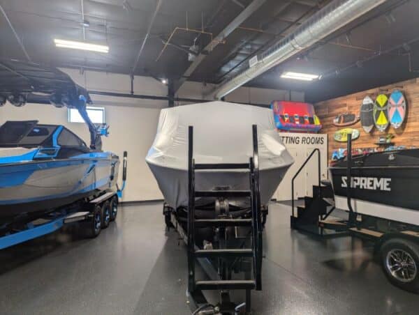 Centurion Ri265 with Predator Power Tower and Factory Bimini Double Up Storage Cover - Image 3