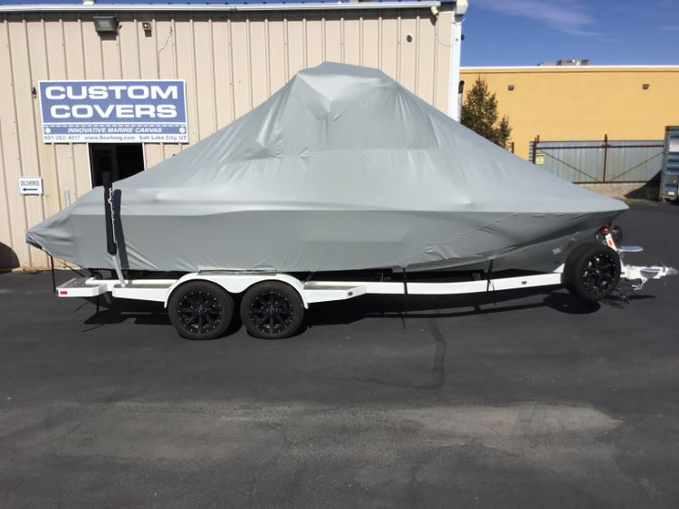 Malibu 23 LSV Wakesetter W/G5 Tower and Factory Bimini Double Up Storage Cover